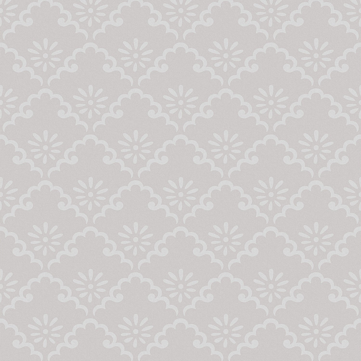 Laura Ashley Coralie Behang - Bloemen - 10mx52cm - Grijs