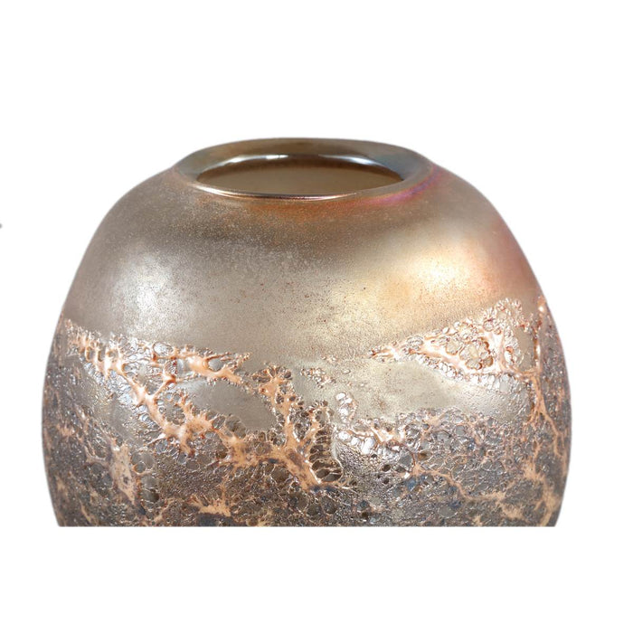 PTMD Daynaa Brown solid glass vase burned bulb L