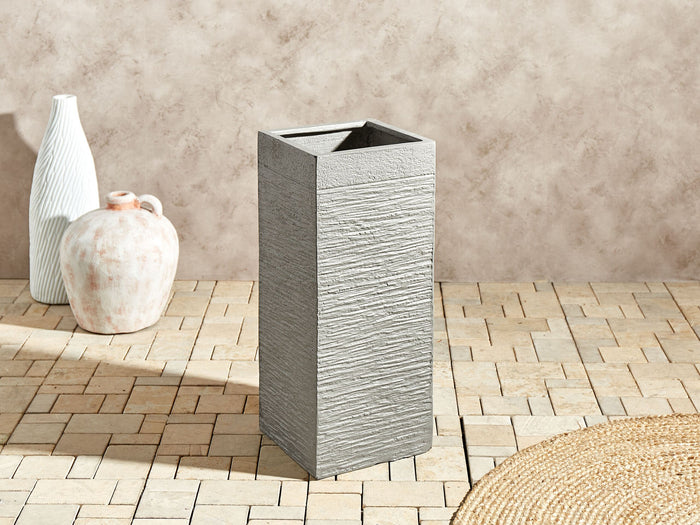 Beliani - DION - Plantenbak - Lichtgrijs - 60 cm - Klei-vezelmengsel