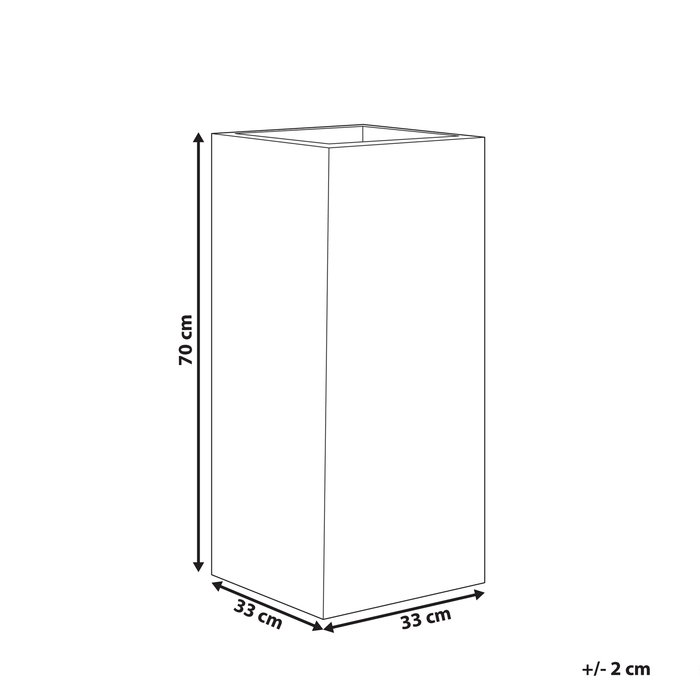 Beliani - DION - Plantenbak - Lichtgrijs - 70 cm - Klei-vezelmengsel