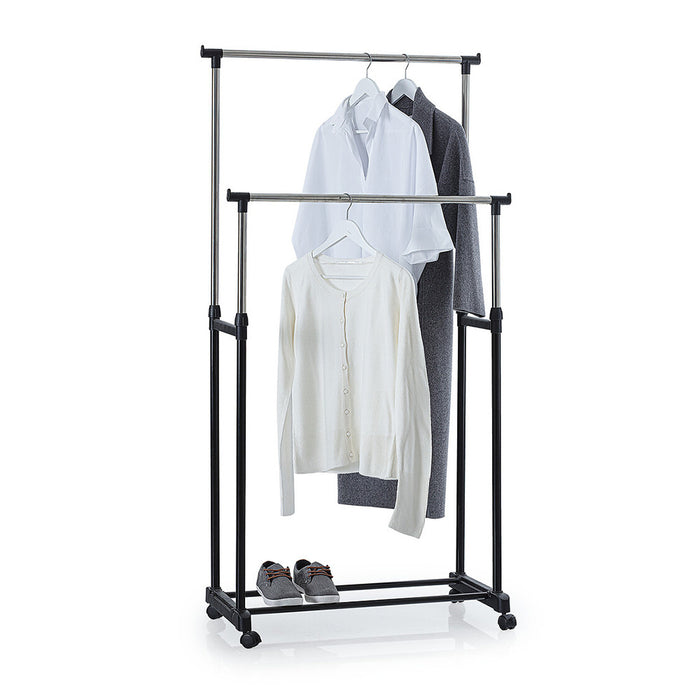 Five - Dubbele kledingrek op wielen