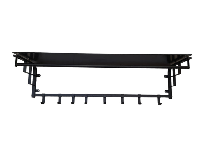 FURNILUX - Wand kapstok De Luxe 8 Haken - GLAS -Zwart