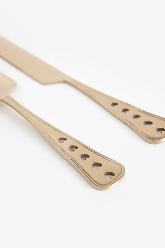 Sissy-Boy Gouden taartschep met hartjes