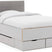 Goossens Bedframe Ita - 120 x 210 - Zijdegrijs met accent eiken
