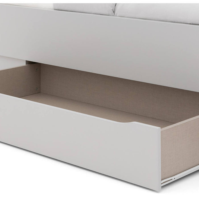 Goossens Bedframe Ita - 120 x 210 - Zijdegrijs met accent eiken