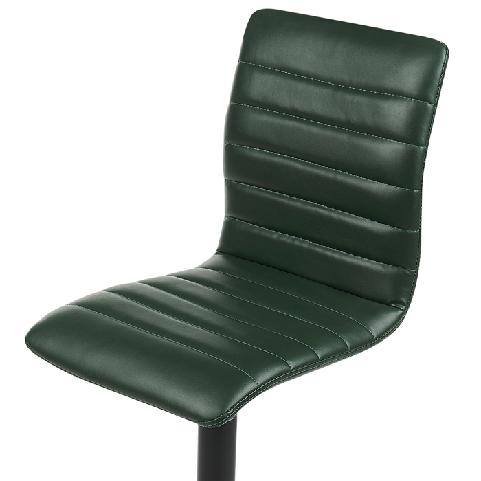 Beliani - LUCERNE II - Barkruk set van 2 - Donkergroen - Kunstleer