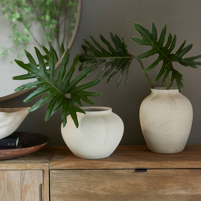 Riviera Maison Vaas Beige - Bergerac - Aardewerk (ØxH) 30,5x21