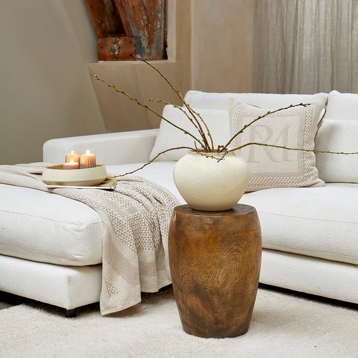 Riviera Maison Vaas Beige - Bergerac - Aardewerk (ØxH) 30,5x21