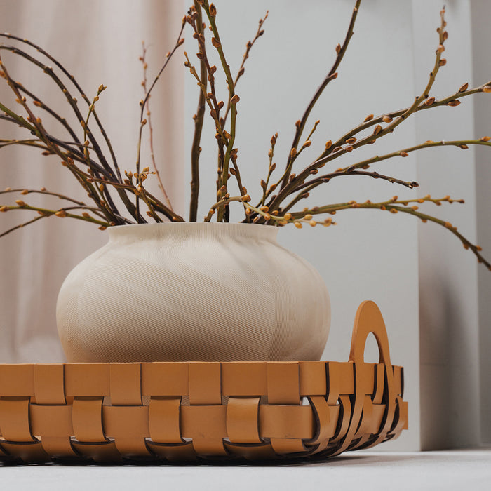 Riviera Maison Vaas Beige - Bergerac - Aardewerk (ØxH) 30,5x21