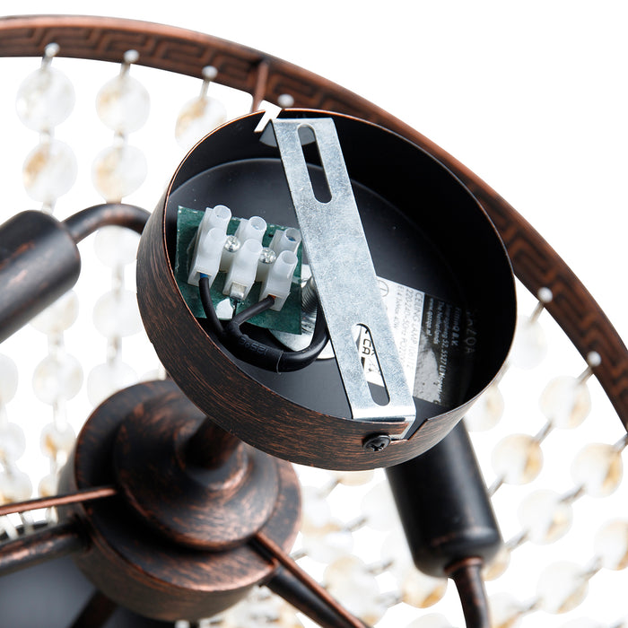 QAZQA Klassieke plafondlamp brons en kristal 3-lichts - Mondrian