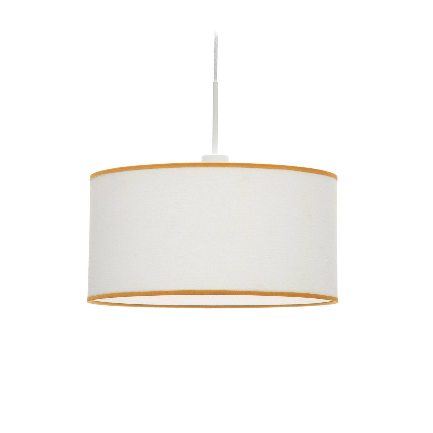 Kave Home - Binisalem lampenkap in wit en mosterd, Ø 40 cm