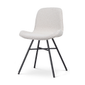 Nolon Noa-Fé Eetkamerstoel Bouclé Beige - Stof - Zwart Onderstel