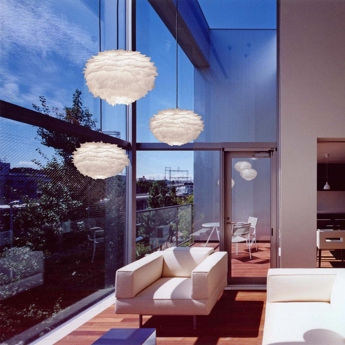 Umage Eos Medium hanglamp white - met koordset zwart - Ø 45 cm