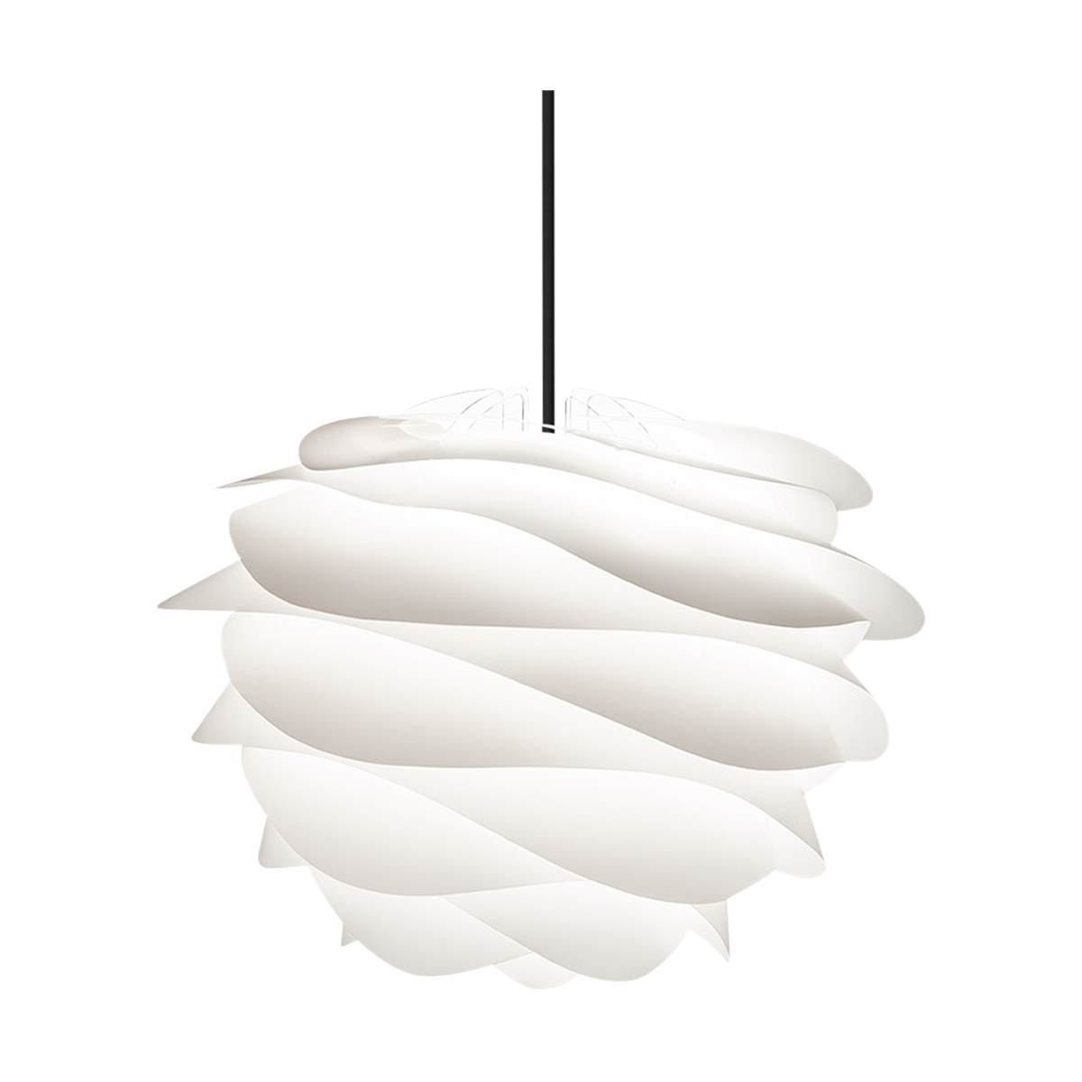 Umage Carmina Mini hanglamp white - met koordset zwart - Ø 32 cm