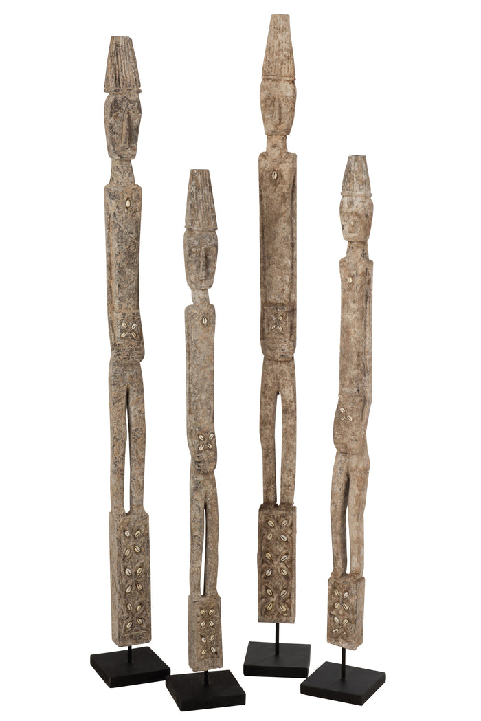 J-Line fotolijst Diepte - hout - creme - large -  2 stuks