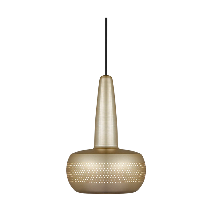 Umage Clava hanglamp brushed brass - met koordset zwart - Ø 21,5 cm