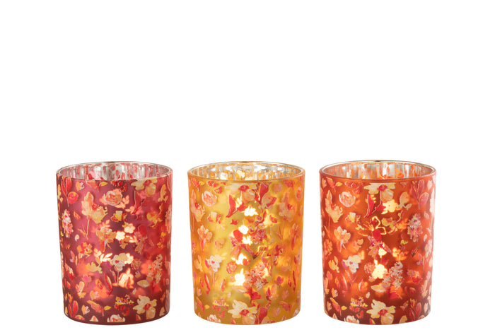 J-Line decoratie Kers - polyresin - blinkend rood - small