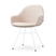 Nolon Noa-Mae Eetkamerstoel Beige - Armleuning - Witte Poten