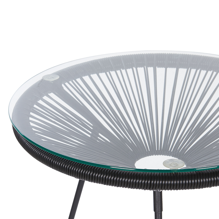 Beliani - ACAPULCO II - Bistroset voor 2 - Zwart - PE rotan