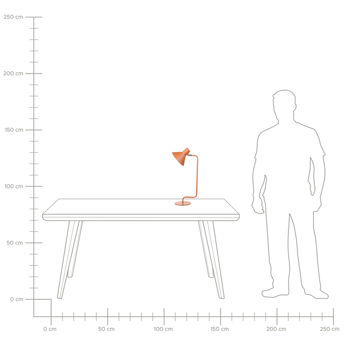 Beliani - RIMAVA - Tafellamp - Oranje - IJzer