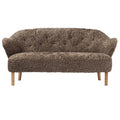 Audo Copenhagen Ingeborg 2,5-zits bank naturel eiken Sheepskin Sahara