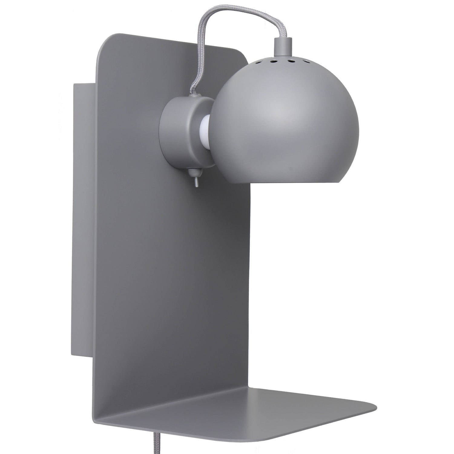 Frandsen Ball wandlamp met usb-poort mat lichtgrijs