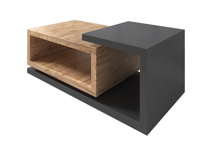 Meubella Salontafel Bello - Eiken - Antraciet - 120 cm