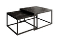 Meubella Salontafel Styler  - Zwart Marmerlook - set van 2