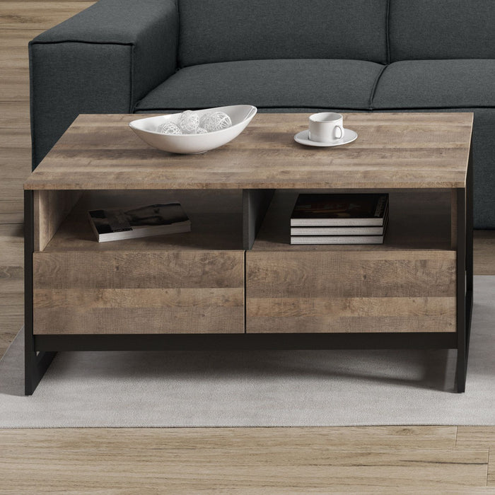 Meubella Salontafel Acasia - Grijs - Eiken - 108 cm