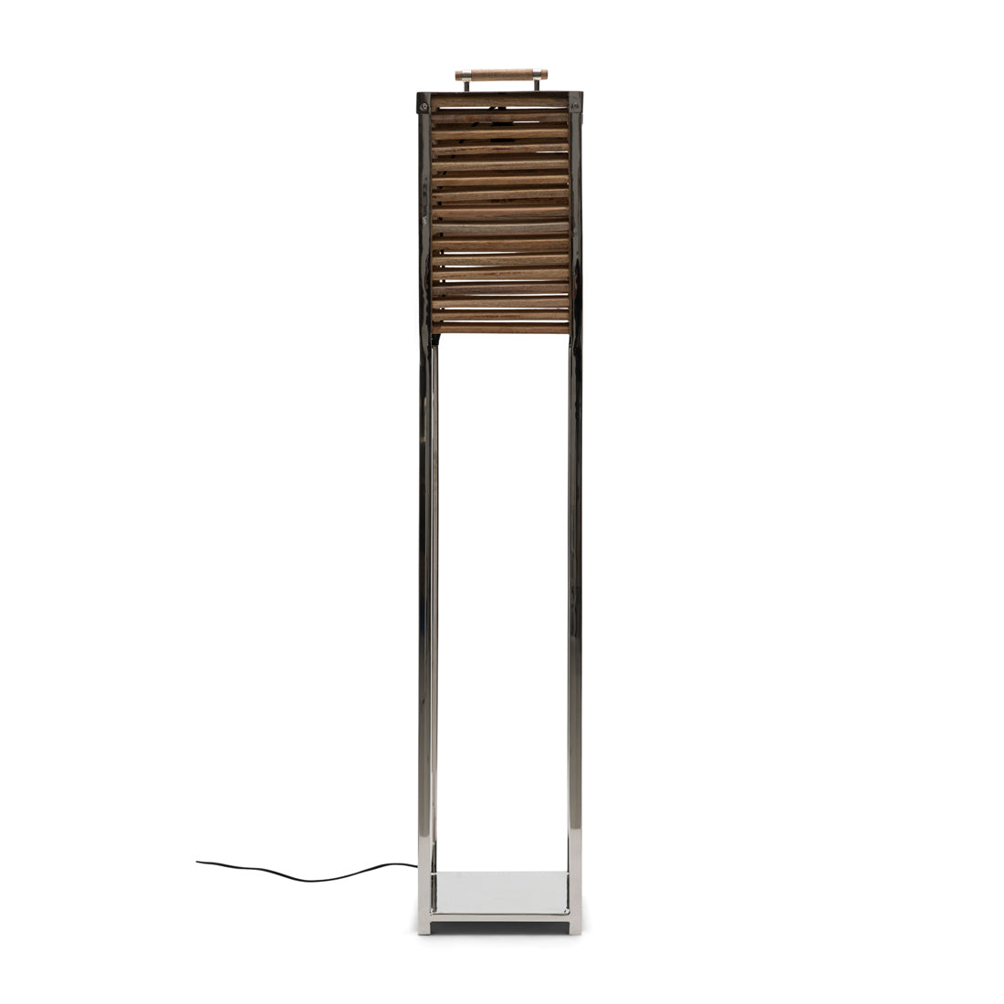 Rivièra Maison - Stijlvolle Vloerlamp N01 - Natural Aluminium en Hout 25x123 cm