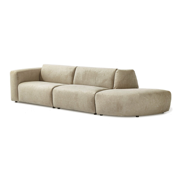 by fonQ Move 2,5-zitsbank - Ronding Rechts - Zand