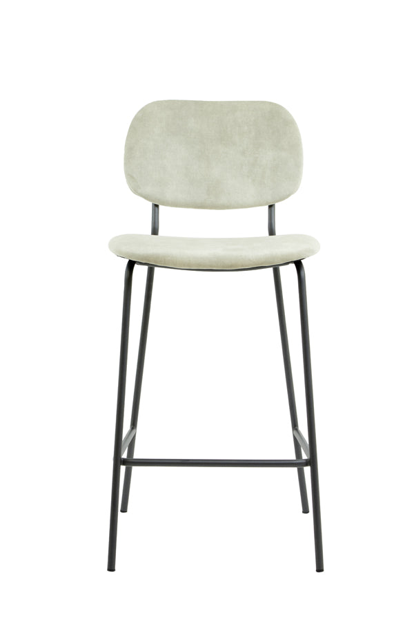 Light&living Barkruk 55x45x92 cm EMMA velvet zand-donker grijs