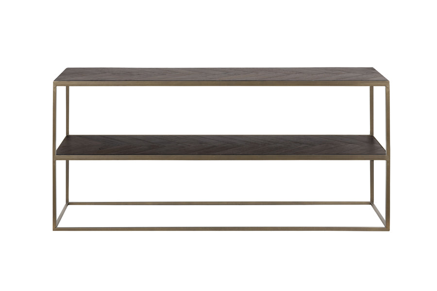 Light&living Side table 150x40x70 cm CHISA hout zwart-ant brons