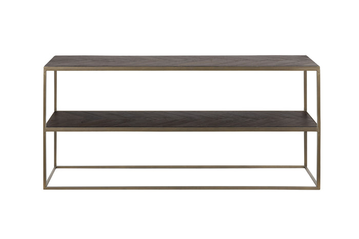 Light&living Side table 150x40x70 cm CHISA hout zwart-ant brons