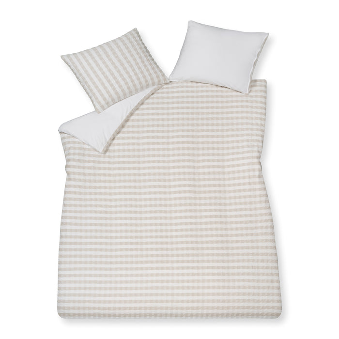 Vandyck Pure Dekbedovertrek Seersucker 240 x 200/220 cm - Beige