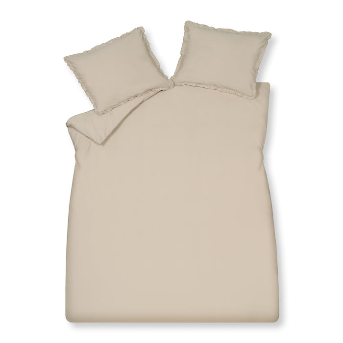 Vandyck Pure Ruffle Dekbedovertrek 240 x 200/220 cm - Beige