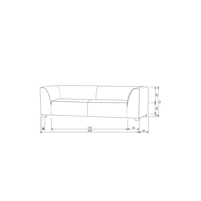 vtwonen Hollandia 3-zitsbank Buiten - PVC - Grijs