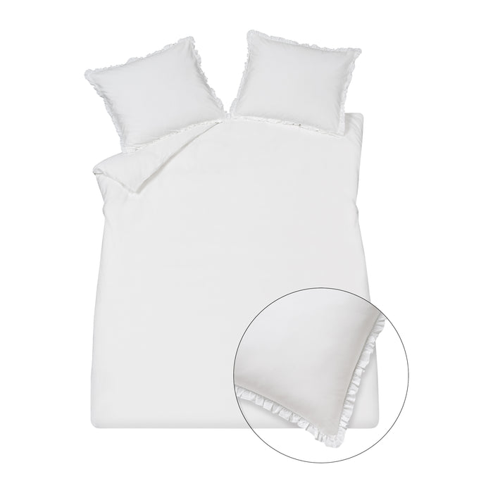 Vandyck Pure Ruffle Dekbedovertrek 240 x 200/220 cm - Wit