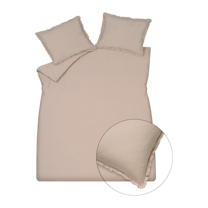 Vandyck Pure Ruffle Dekbedovertrek 240 x 200/220 cm - Blush