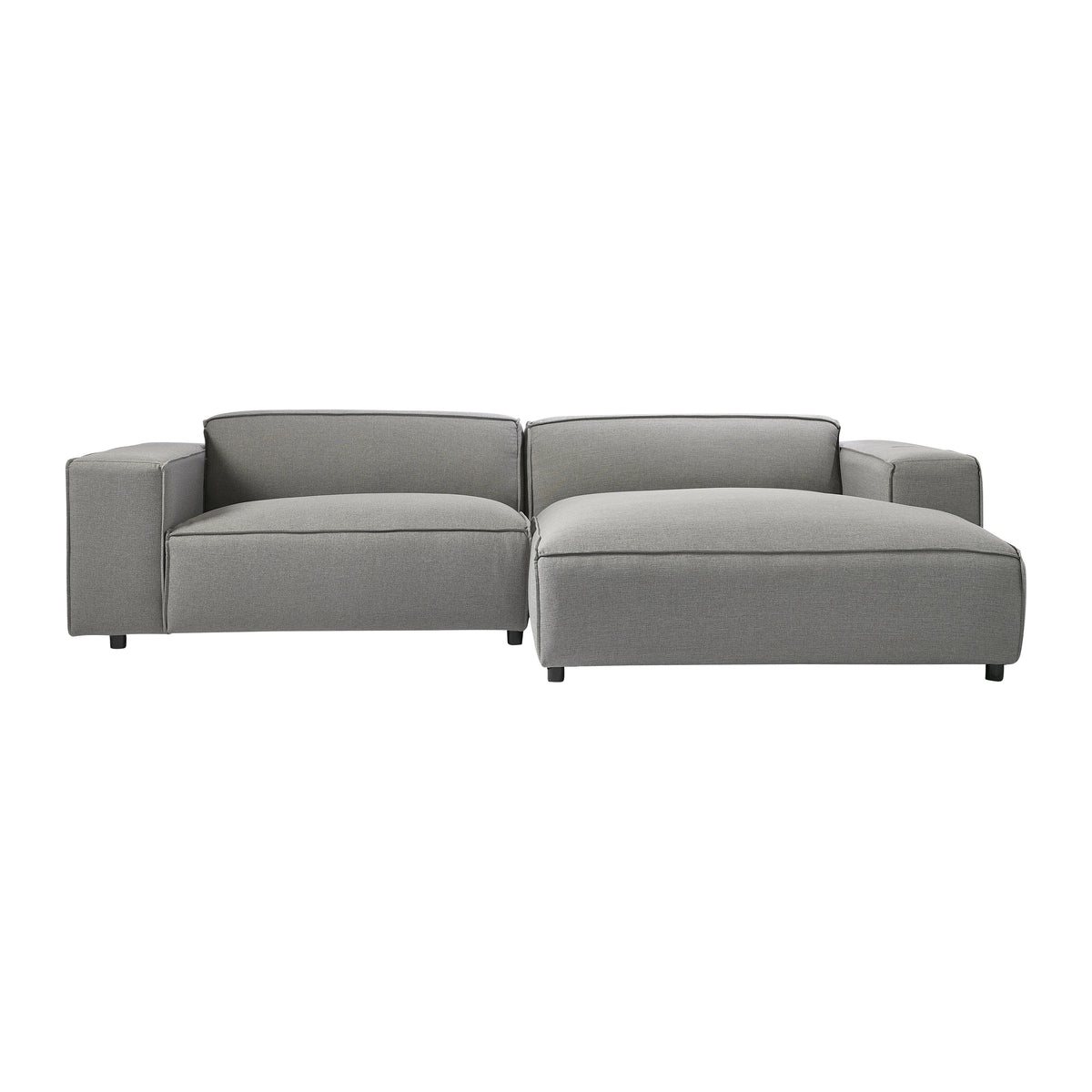 by fonQ Chunky Hoekbank met Chaise Longue Rechts - Grijs