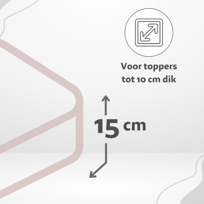 Ten Cate Katoensatijnen Topper Hoeslaken - 160x200 - Roze