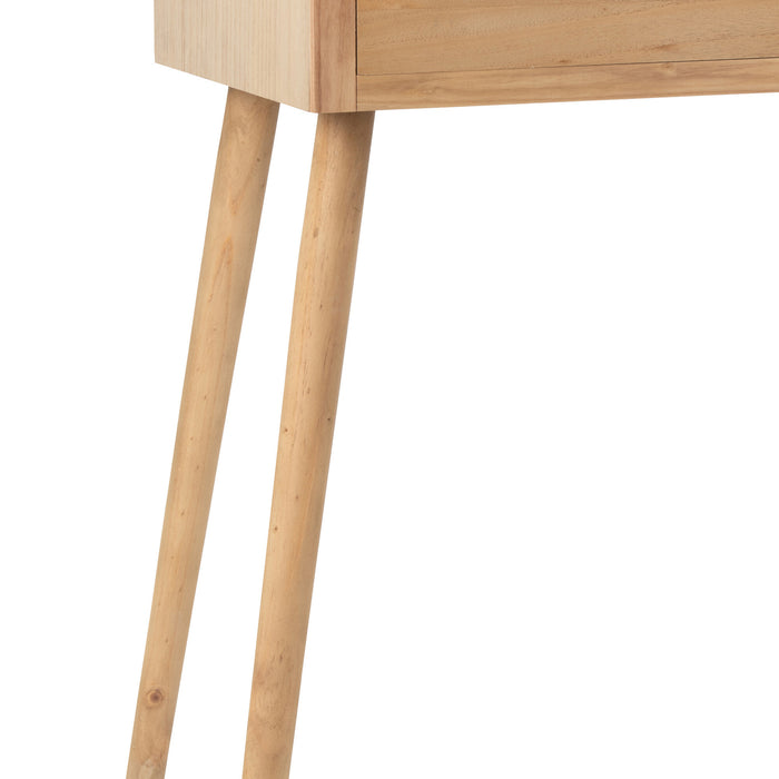 J-Line Console 3 Lades Paulownia|Rattan Naturel