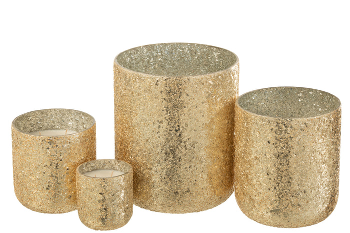 J-Line geurkaars Excellent - glas - groen - L - 40U