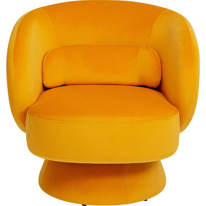 Kare Design Orion Draaibare Fauteuil - Fluweel Geel