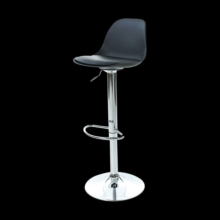 Essence Fuerta draaibare barkruk zwart - chroom onderstel