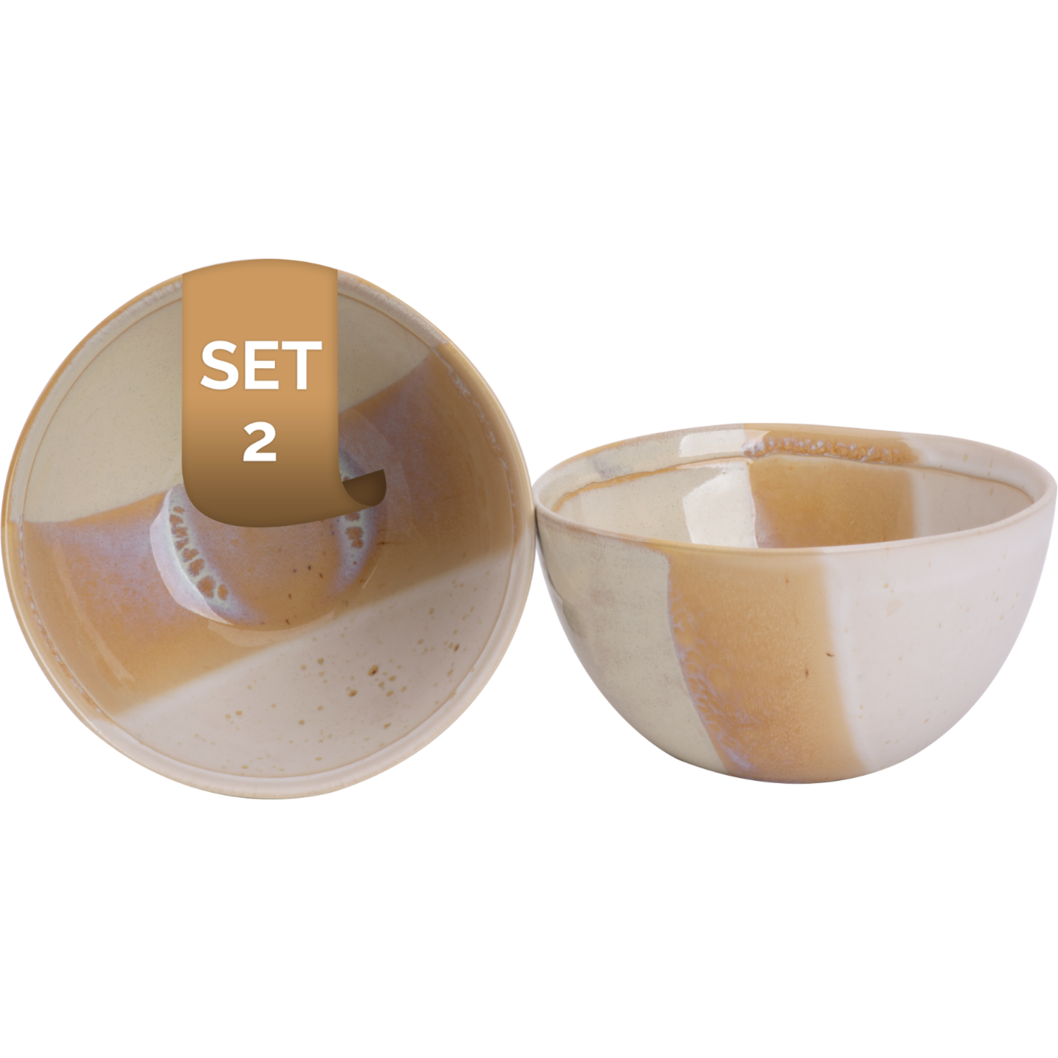 Palmer Schaal Beach 15.5 cm 80 cl Beige Stoneware 6 stuks