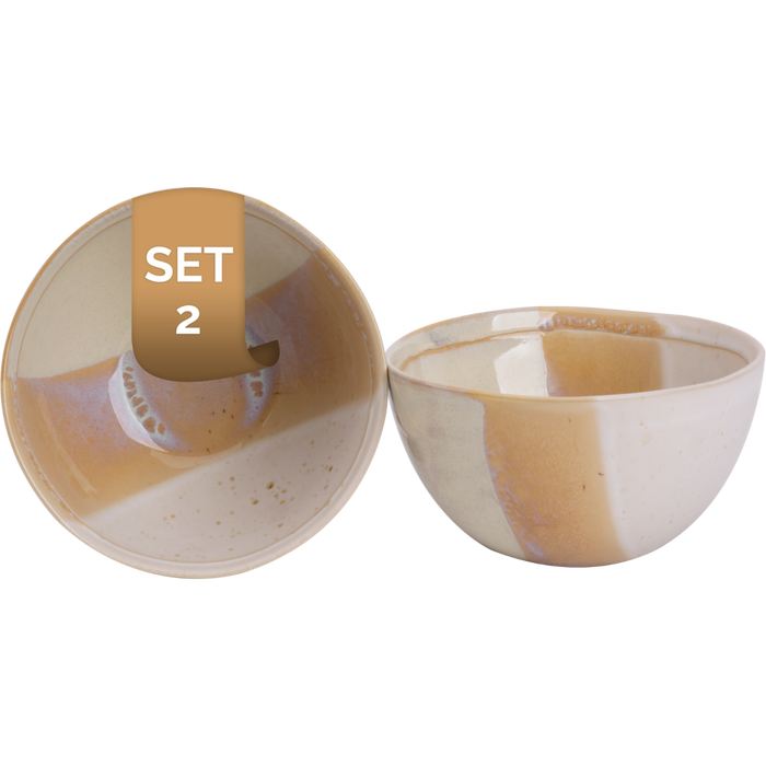 Palmer Schaal Beach 15.5 cm 80 cl Beige Stoneware 6 stuks