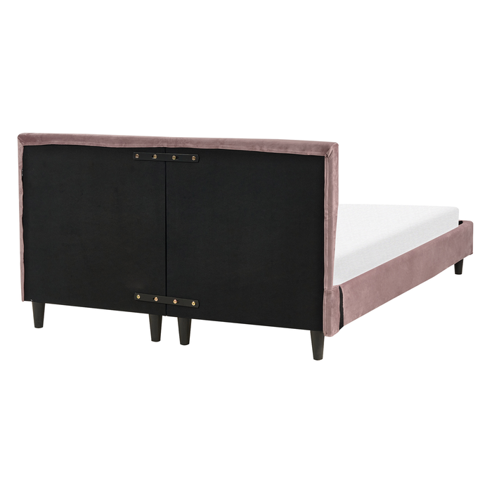 Beliani - FITOU - Tweepersoonsbed - Roze - 140 x 200 cm - Fluweel