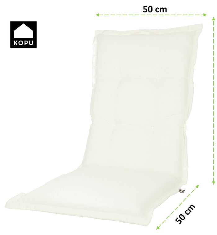 Kopu® Mila Grey - Comfortabel Tuinkussen met Hoge Rug - Grijs