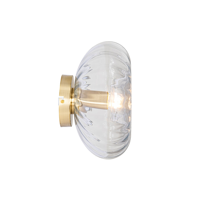 QAZQA Art Deco wandlamp goud met glas - Ayesha